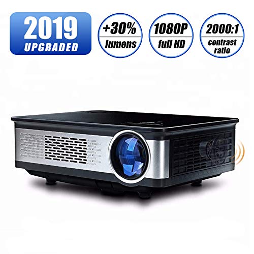 Home Theater Projector,HDEYE Native 1080p Full HD LED Video Projector - Up to 165 Inch Size Big Screen,3000 Lumens,Compatible with Fire TV Roku Sticks,USB,DVD,SD,PS4,Laptop (Black)
