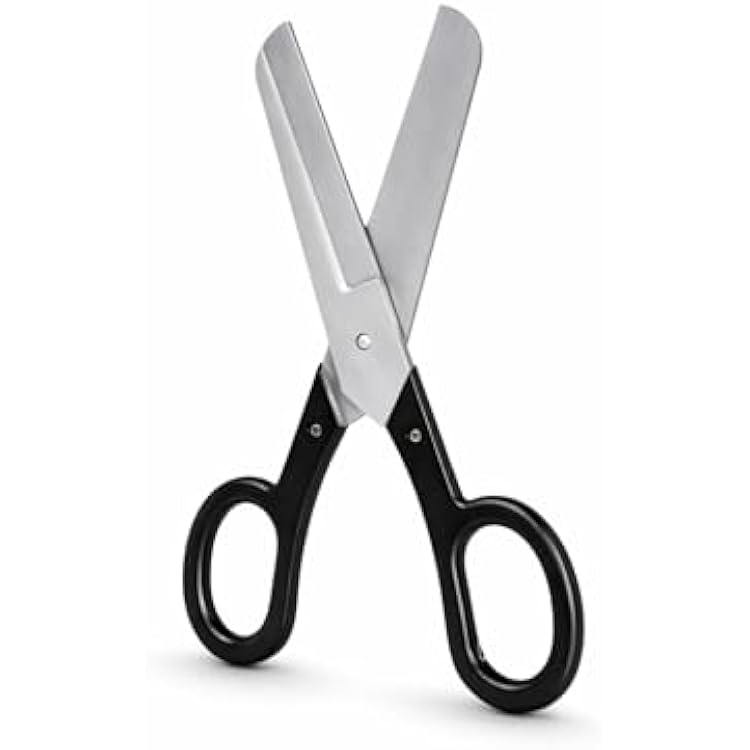 Giant Scissors | Oversized Plastic Scissors | Clown Scissor Prop | Safe Non Cutting Prop | No BladeNot Sharp | BlackSilver | 15.5 Inches