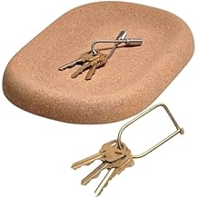 Craighill Little Cloud Tray & Wilson Keyring Bundle Solid Cork Catch-All Tray with Minimalist 2 Carabiner Keychain