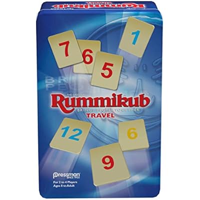 Pressman Rummikub in Travel Tin - The Original Rummy Tile Game, Blue B07GLGBW9X