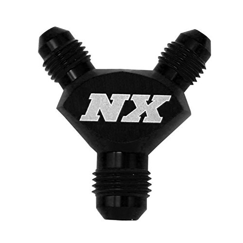 Nitrous Express 16388 8AN x -6AN x -6AN Billet Pure-FLO Y Fitting Black