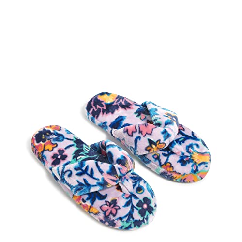 Vera Bradley Womens Fleece Flip Flop Slippers