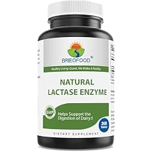 Brieofood Lactase Enzyme Pills - 3000 FCC ALU - 360 Tablets - 360 Servings - Non-GMO, Gluten Free