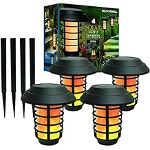 Bell+Howell Solar Pathway Lights Premiere Edition for Outdoors, Gardens, Path Ways - Waterproof Wireless Sun Powered LED Landscape Lighting for Yard, Patio or Lawn Set of 4