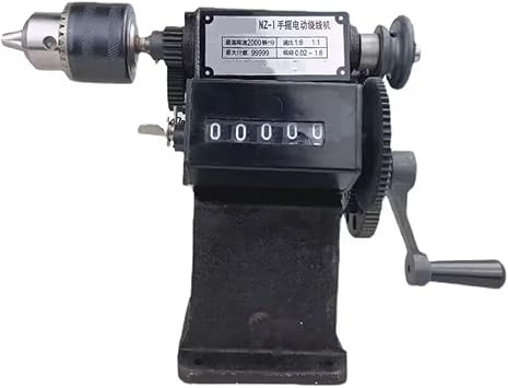 Winding Machine, NZ-1 Manual Hand Dual-Purpose Coil Counting and Coil Winding Machine Hand Winding Machine Modified with Chuck(1.5-10 Chuck)