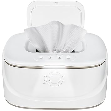 Baby Wipe Warmer with Night Light,Innovative Spring Design,Baby Wet Wipes Dispenser for Large Wipes,Wipes Warmer for Newborn Baby,Temperature Display,3 Modes of Temperature Heating Control