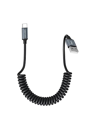 CableCreation Coiled USB C Cable, Coiled USB A to USB C Cable for Car Type C Charger Cable for Carplay & Android Auto Compatible with iPhone 16,15, Samsung Galaxy S24  S23, Google Pixel, Tablet