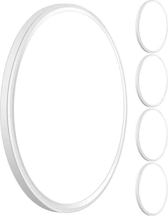 MODERN 28W 3200lm LED Flush Mount Ceiling Light, Super Slim 12 inch LED Ceiling Light, 5000K Daylight LED Ceiling Light for Bedroom, Living Room, Dining Room... 5000K-4 PackWhite