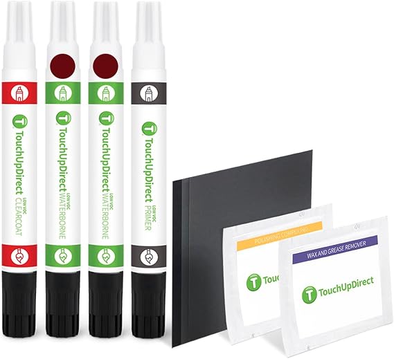 TouchUpDirect GFMWA294F Crimson Metallic Tricoat Compatible with Chevrolet Exact Match Touch Up Paint Combo - Platinum Kit