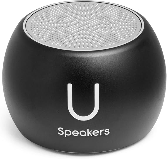 Fashionit U Speakers Boost Mini Bluetooth Speaker with Subwoofer | Small Bluetooth Speaker Wireless | Portable Blue Tooth Bass for Home, Travel, Beach, Outdoor | Water Resistant | Black