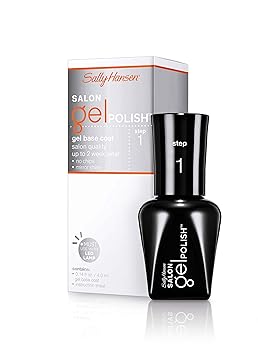 Sally Hansen Salon Gel PolishTM, Gel Base Coat, Chip Resistant, Shiny Finish, LED Lamp Required