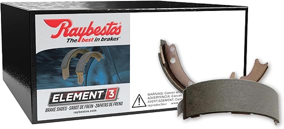 Raybestos Element3 Automotive Replacement Rear Drum Brake Shoes Set for Select Ford, Mazda, Mercury (569PG)