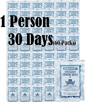 Mainstay Emergency Drinking Water 4.225 oz 60 Pack